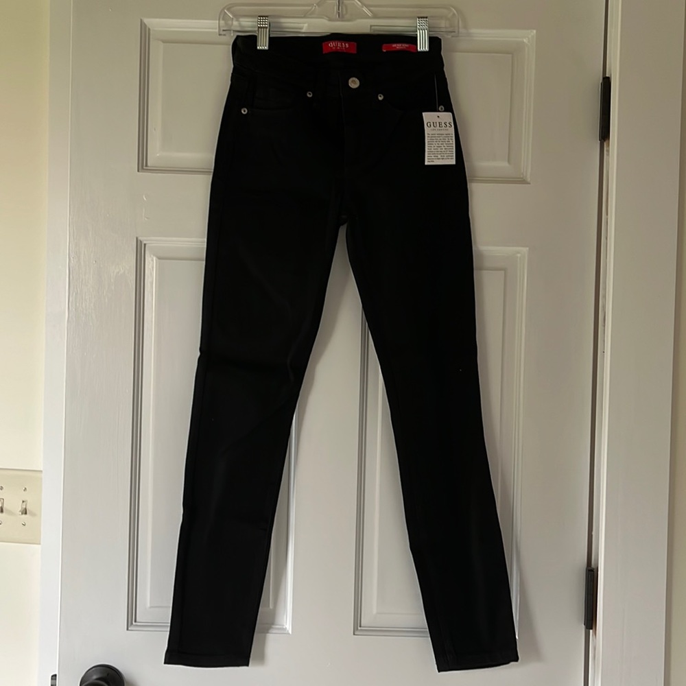 Guess Black Mid Rise Skinny Melanie Fit Jeans